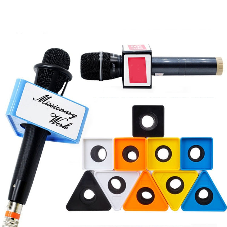 Interview Microphone Logo Flag Station, Spec: Triangular Blue - Microphone by buy2fix | Online Shopping UK | buy2fix