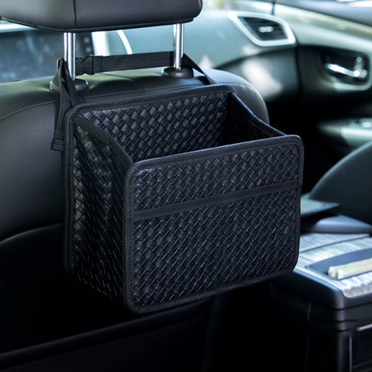 Car Hanging Garbage Bag Multifunctional Folding Storage Box, Model: H611 Woven Pattern - Stowing Tidying by buy2fix | Online Shopping UK | buy2fix