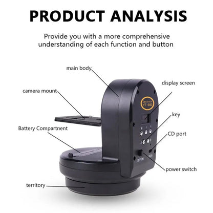 Desiontal YT-800 Cell Phone Camera Remote Control Gimbal 360 Rotation Panoramic Shooting Stabilizer(Standard) - Tripod Heads by Desiontal | Online Shopping UK | buy2fix