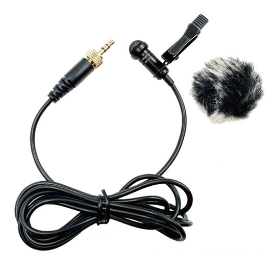 3.5mm Straight Internal Thread Plug Wireless Transmitting Lavalier Microphone, Length: 4m(Rabbit Fur Windproof Cover) - Microphone by buy2fix | Online Shopping UK | buy2fix