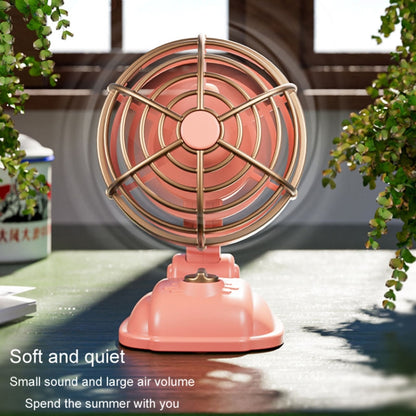 Mini Office Desktop Silent Electrical Fan Desktop Outdoor USB Retro Fan(Pink) - Electric Fans by buy2fix | Online Shopping UK | buy2fix