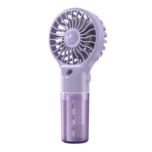 USB Rechargeable Handheld Misting Fan Portable Hydration Electrical Fan(Purple) - Electric Fans by buy2fix | Online Shopping UK | buy2fix