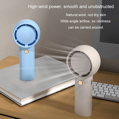 Mini Turbo Handheld Electrical Fan Portable USB Rechargeable Small Fan(Light Brown) - Electric Fans by buy2fix | Online Shopping UK | buy2fix