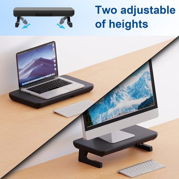 Oimaster Monitor Stand Riser Adjustable Height Laptop Bracket With Storage Drawer, Spec: Basic - Laptop Stand by Oimaster | Online Shopping UK | buy2fix