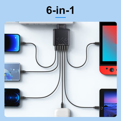 6-Ports Multifunctional Quick Charging USB Travel Charger Power Adapter, Model: Yellow EU Plug - USB Charger by buy2fix | Online Shopping UK | buy2fix