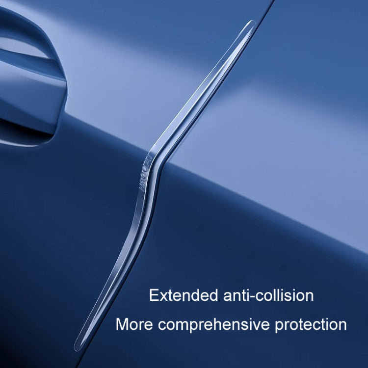 HAOCAI 40cm Car Door Anti-collision Strip Door Edge Bumper Protector, Color: 8pcs Black - Anti Collision Sticker by HAOCAI | Online Shopping UK | buy2fix