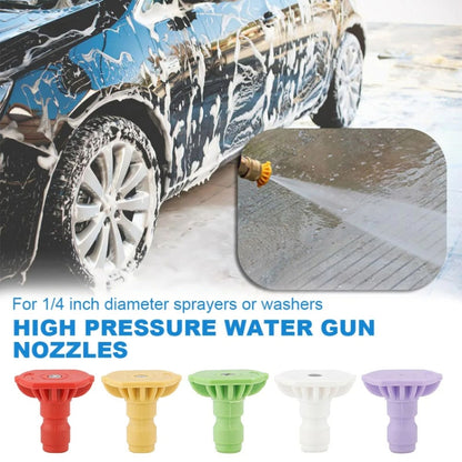 High-pressure Car Washer Nozzle Fan-shaped 1/4 Quick Plug Connector Water Rifle Parts, Specification: 0 Degree (1.1 Nozzle) - Car Washer & Accessories by buy2fix | Online Shopping UK | buy2fix