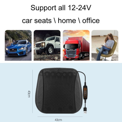 Car USB Summer Cool Ventilated Breathable Seat Cushion(Blue 8 Sets Fan) - Seat Accessories by buy2fix | Online Shopping UK | buy2fix