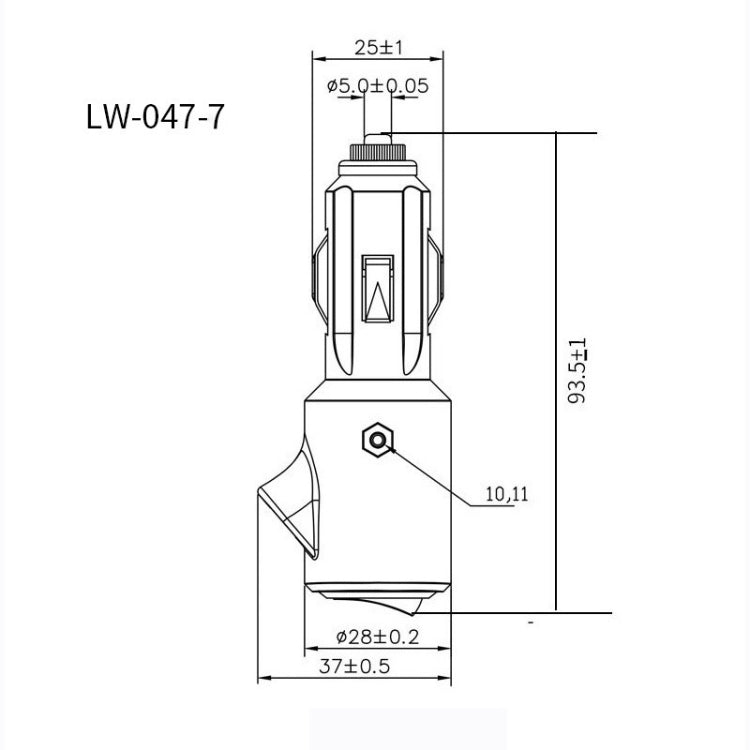 15A Car LED Indicator Light With Switch Cigarette Lighter Plug(Assembled) - Cigar Socket by buy2fix | Online Shopping UK | buy2fix