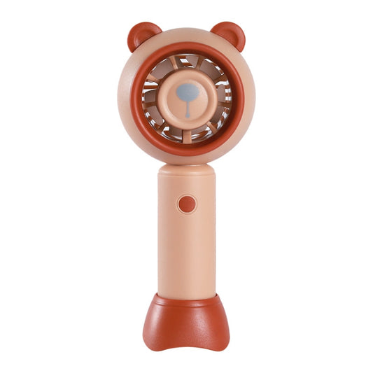 USB Handheld Fan Mini Portable Desktop Cute Cartoon Fan(Brown Bear) - Electric Fans by buy2fix | Online Shopping UK | buy2fix