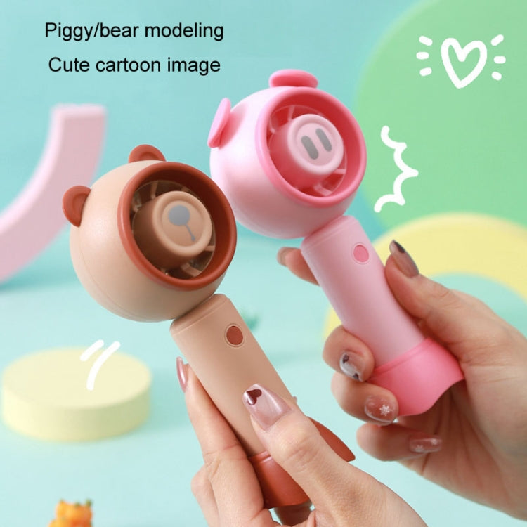 USB Handheld Fan Mini Portable Desktop Cute Cartoon Fan(Pink Pig) - Electric Fans by buy2fix | Online Shopping UK | buy2fix