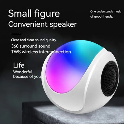 SY-688 TWS RGB Colorful Light Mini Card Bluetooth Speaker(White) - Mini Speaker by buy2fix | Online Shopping UK | buy2fix