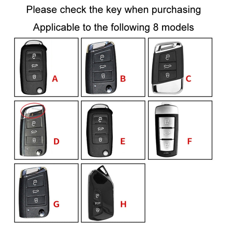 For Volkswagen Key Cover Multifunctional Keychain Anti-lost Number Plate, Style: A - Car Key Cases by buy2fix | Online Shopping UK | buy2fix