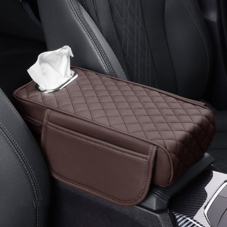 Car Armrest Box Booster Pad Widened Interior Tissue Box, Color: Mocha Brown - Stowing Tidying by buy2fix | Online Shopping UK | buy2fix