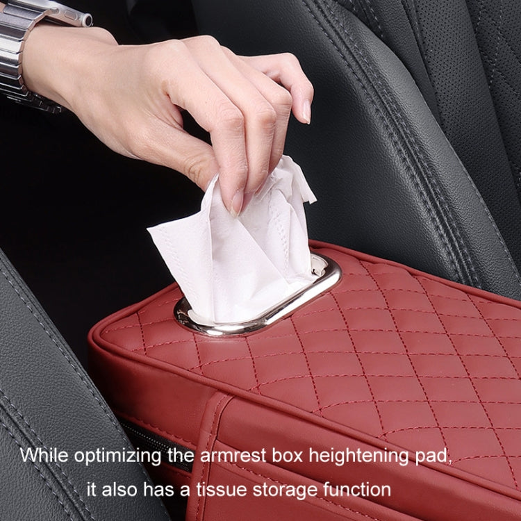 Car Armrest Box Booster Pad Widened Interior Tissue Box, Color: Gray - Stowing Tidying by buy2fix | Online Shopping UK | buy2fix