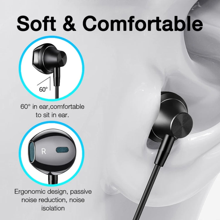 In-ear Wired Earphone Computer Subwoofer Singing Game Monitor Earphone, Interface: Type-C Black - Type-C Earphone by buy2fix | Online Shopping UK | buy2fix