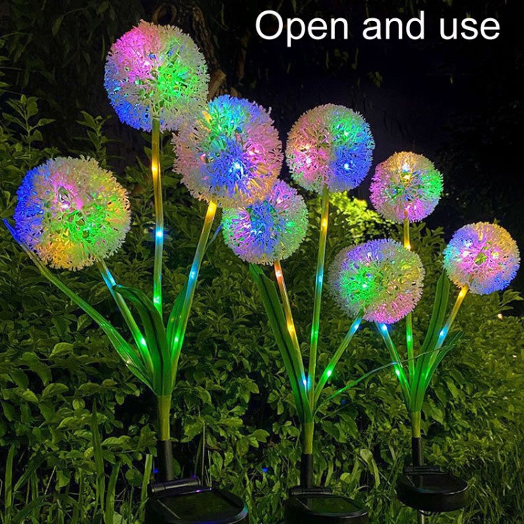 Dandelion Lawn Ground Plug Light Decoration Outdoor Solar LED Garden Lights, Model: 3 Head - Solar Lights by buy2fix | Online Shopping UK | buy2fix