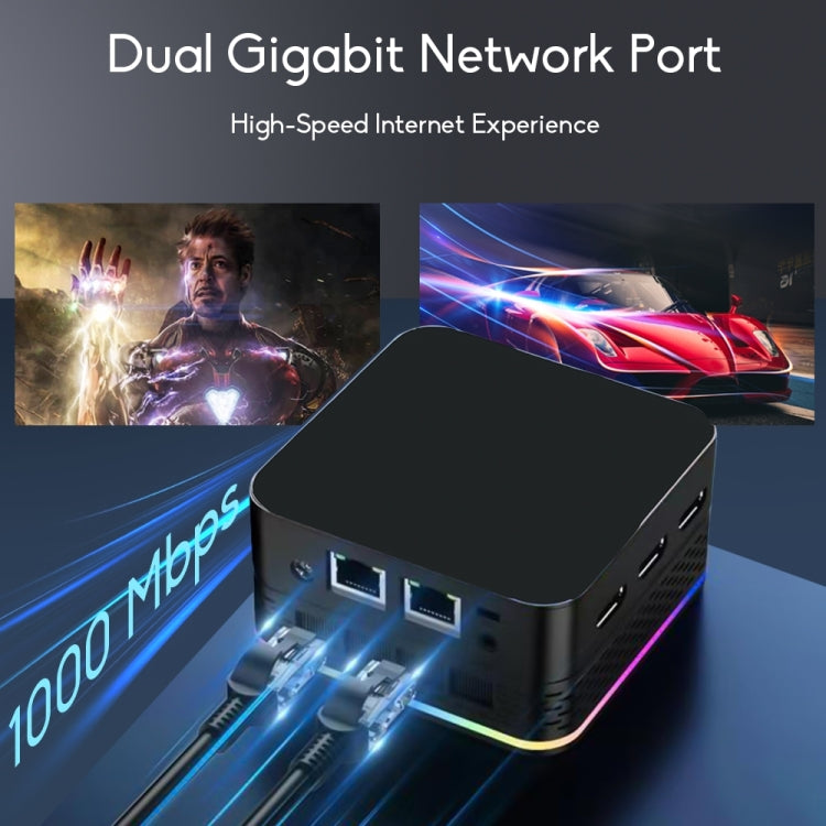 T9 Plus N100 DDR5 16G+1TB US Plug 12th Alder Lake Dual Gigabit LAN+3 HDMI 4K HD Pocket Mini PC - Windows Mini PCs by buy2fix | Online Shopping UK | buy2fix