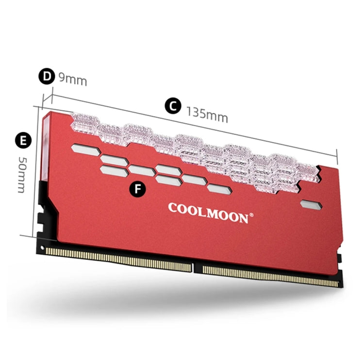 COOLMOON RA-2 Heatsink Cooler ARGB Colorful Flashing Memory Bank Cooling Radiator For PC Desktop Computer Accessories(Gray) - Fan Cooling by COOLMOON | Online Shopping UK | buy2fix