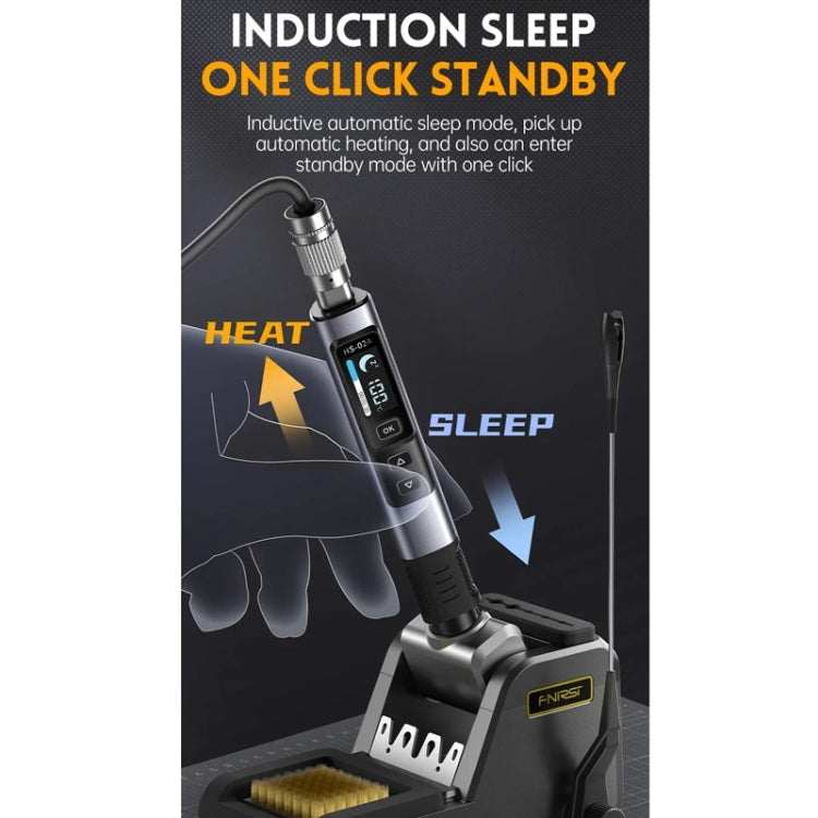 FNIRSI Portable Constant Temperature Soldering Iron Set, Model: HS-02B Upgrade K+C2C Line+100W US Plug+EU Adapter - Soldering Iron Set by FNIRSI | Online Shopping UK | buy2fix