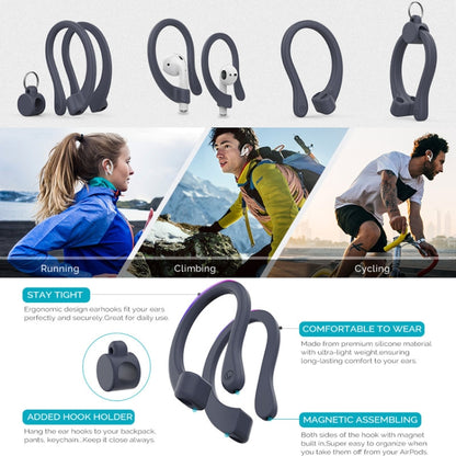 AhaStyle PT78 1pair Wireless Earphones Magnetic Silicone Storage Anti-Loss Earhooks For Apple AirPods 1 / 2 / 3 / Pro / Pro 2(White) - Anti-lost & Holder by AhaStyle | Online Shopping UK | buy2fix