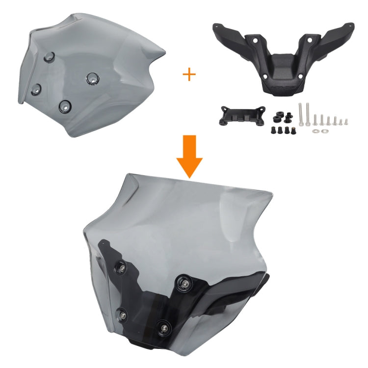 For Yamaha MT-09 SP 2024- Front Windshield(Transparent Gray) - Ornamental Parts by buy2fix | Online Shopping UK | buy2fix