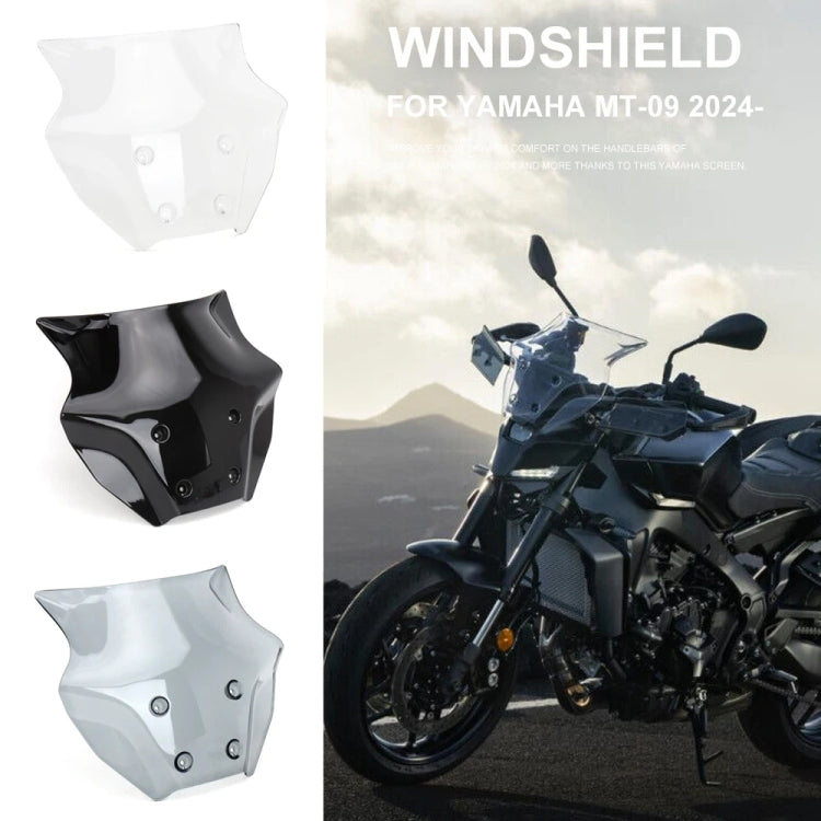 For Yamaha MT-09 SP 2024- Front Windshield(Black) - Ornamental Parts by buy2fix | Online Shopping UK | buy2fix