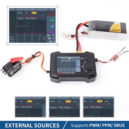 ToolkitRC ST8 Multi-Channel Servo Tester Signal Test Current Collector(Black) - Tools by ToolkitRC | Online Shopping UK | buy2fix