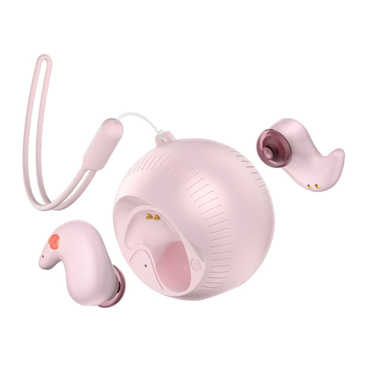 In-Ear Small Coconut Ball Stereo Bluetooth Earphones With Charging Compartment(Pink) - Bluetooth Earphone by buy2fix | Online Shopping UK | buy2fix