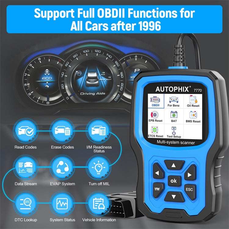 AUTOPHIX 7770 For Mercedes Benz Car Full System OBDII Diagnostic Tool Maintenance Tester - Code Readers & Scan Tools by AUTOPHIX | Online Shopping UK | buy2fix