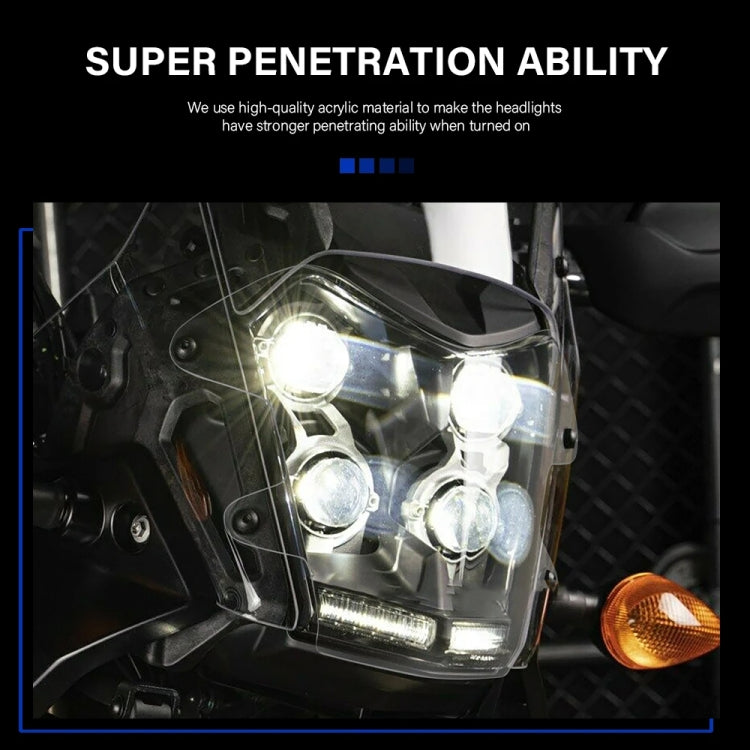 For Yamaha Tenere 700 Headlight Acrylic Protective Cover(Fluorescent Green) - Ornamental Parts by buy2fix | Online Shopping UK | buy2fix