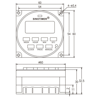 SINOTIMER TM618SH  1 Second Interval Digital LCD Timer Switch Programmable Time Relay 220V - Switch by SINOTIMER | Online Shopping UK | buy2fix