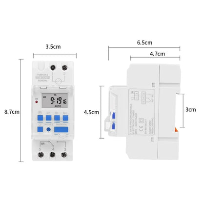 SINOTIMER TM919A-3 24V 16A Din Rail Mount Digital Timer Switch Microcomputer Weekly Programmable Time Relay Control - Switch by SINOTIMER | Online Shopping UK | buy2fix