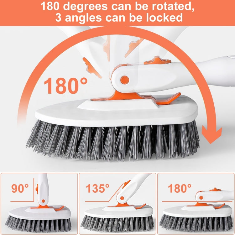 Shower Cleaning Brush With 52 Inch Adjustable Handle Tub Tile Scrubber Brush, Spec: Set 2 - Sponges, Cloths & Brushes by buy2fix | Online Shopping UK | buy2fix