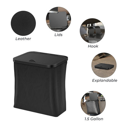 Car Rear Seat Foldable Large Capacity Hanging Waterproof Trash Can(Black) - Stowing Tidying by buy2fix | Online Shopping UK | buy2fix