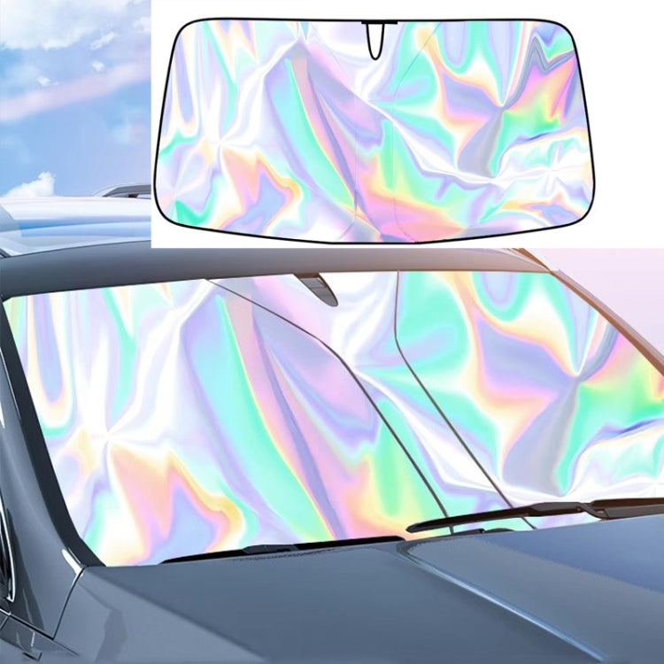 142x80cm Car Front Windshield Sunshade Colorful Laser Heat Insulation Sunscreen Sunshade Umbrella - Window Foils & Solar Protection by buy2fix | Online Shopping UK | buy2fix