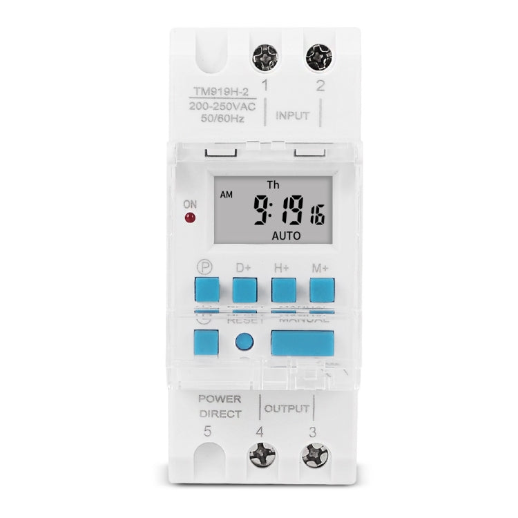 SINOTIMER TM919H-2 220V 16A DIN Rail 4 Pins Voltage Output Digital Switch Timer Automatic Cycle Timing Controller - Switch by SINOTIMER | Online Shopping UK | buy2fix