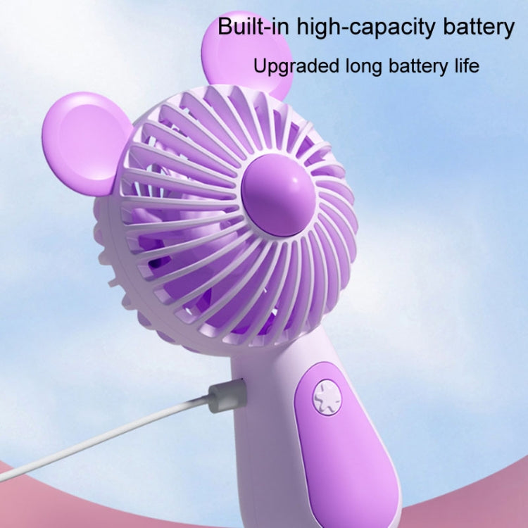 Cute Cartoon Handheld Small Fan Mini Portable USB Charging Fan, Size: Deer(Pink) - Electric Fans by buy2fix | Online Shopping UK | buy2fix