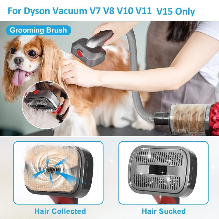 For Dyson V7 V8 V10 V11 V15 Pet 3 In 1 Grooming Suction Head Set With Hose - For Dyson Accessories by buy2fix | Online Shopping UK | buy2fix