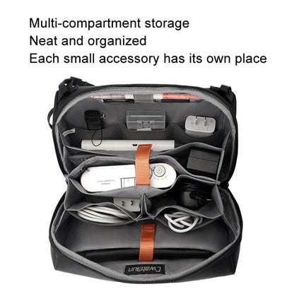 Cwatcun D123 Medium Multifunctional Photography Storage Pack Data Camera Digital Bag(Black) - Strap Satchel by buy2fix | Online Shopping UK | buy2fix