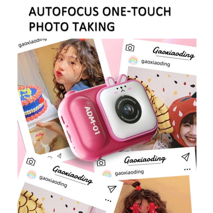 2.4 Inch IPS Screen 48MP Dual Lens Kids Digital Camera Mini Video Camera With 32G TF Card Pink Bunny - Children Cameras by buy2fix | Online Shopping UK | buy2fix