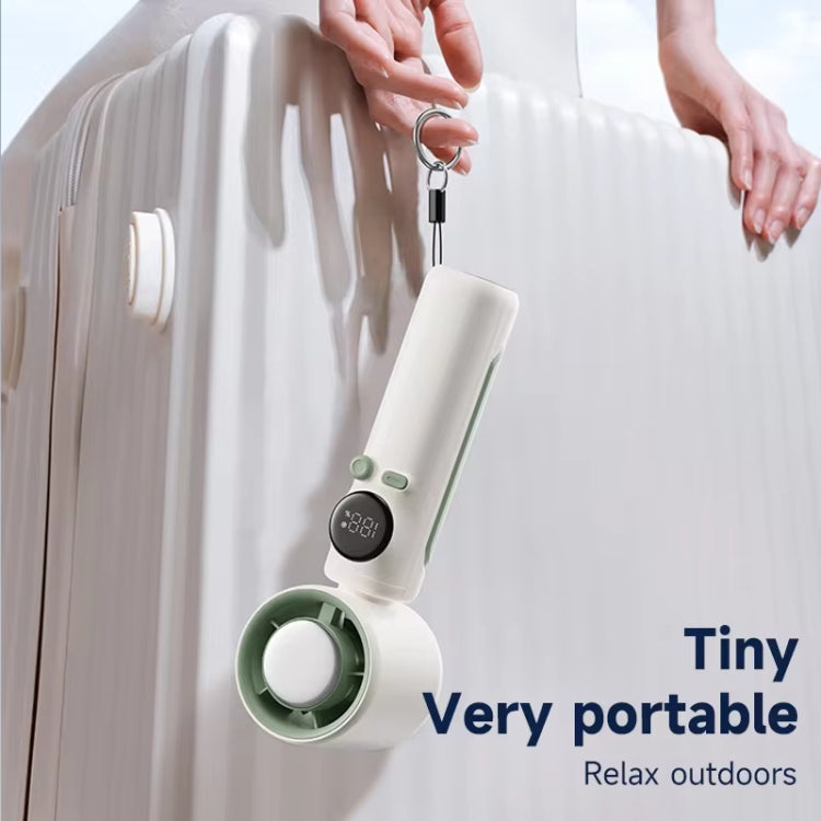 Turbo Handheld Small Fan Outdoor 100-speed Cooling Fan Built-in 4000 mAh Battery(White) - Electric Fans by buy2fix | Online Shopping UK | buy2fix