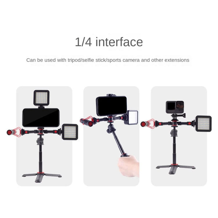 Dual Cold Shoe Mount Adapter Magic Arm Extension Bar Bracket Stand for Camera Mobile Phone - Camera Gimbal by buy2fix | Online Shopping UK | buy2fix