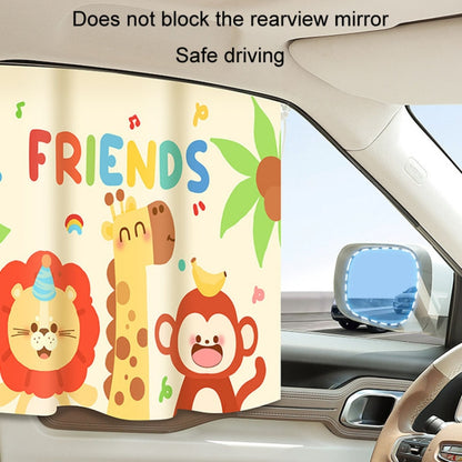 Suction Cup Car Sunshade Children Rear Side Window Insulation Sunscreen Cartoon Car Curtain, Style: Swing - Window Foils & Solar Protection by buy2fix | Online Shopping UK | buy2fix