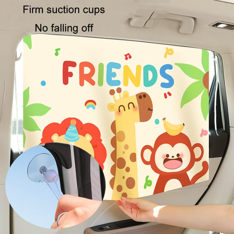 Suction Cup Car Sunshade Children Rear Side Window Insulation Sunscreen Cartoon Car Curtain, Style: Hat Bear - Window Foils & Solar Protection by buy2fix | Online Shopping UK | buy2fix