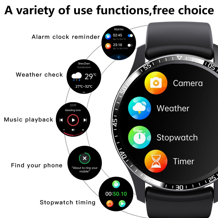 F207 Smart Watch 1.35-Inch Narrow Edge Screen Supports Bluetooth Calls / 24H Health Monitoring / 150+ Sports Modes, Color: Silver Bamboo - Smart Watches by buy2fix | Online Shopping UK | buy2fix