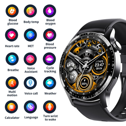 F207 Smart Watch 1.35-Inch Narrow Edge Screen Supports Bluetooth Calls / 24H Health Monitoring / 150+ Sports Modes, Color: Black Milan - Smart Watches by buy2fix | Online Shopping UK | buy2fix