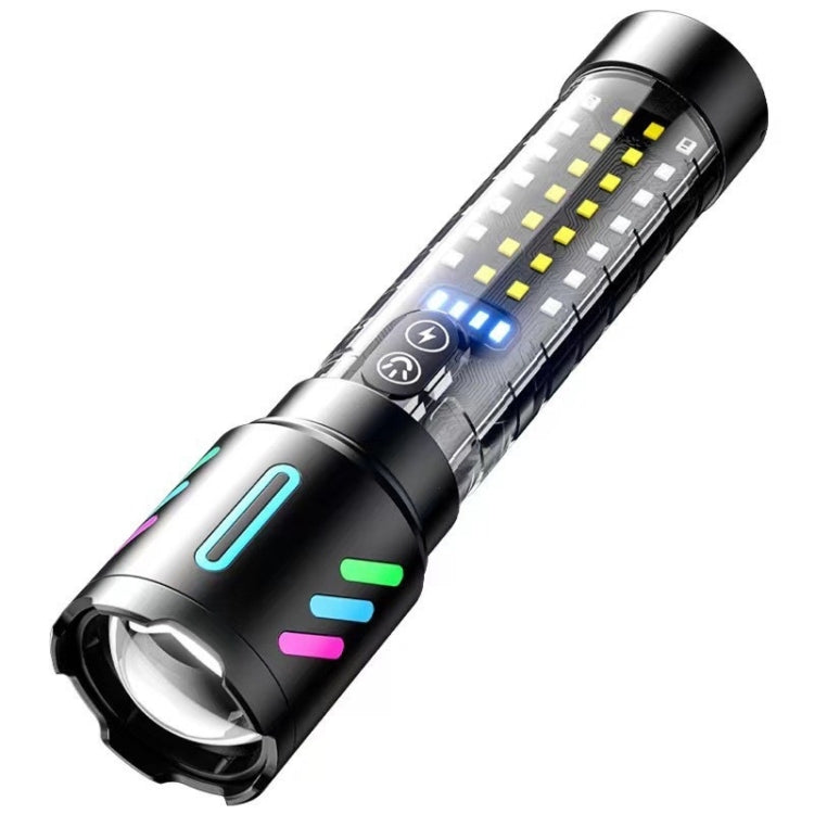 Type-C Rechargeable Outdoor Zoom Strong Laser Flashlight(519) - LED Flashlight by buy2fix | Online Shopping UK | buy2fix