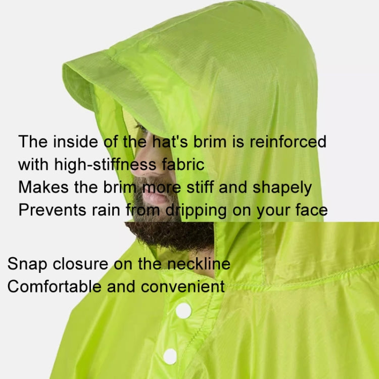 Naturehike 210T Plaid Outdoor Rain Poncho 3 In 1 Canopy Riding Travel Portable Backpacking Raincoat(Green) - Raincoats by Naturehike | Online Shopping UK | buy2fix