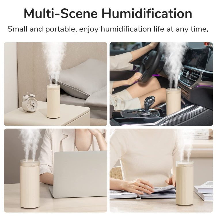 JisuLife HU16 Desktop Dual Mist Ports Humidifier, Color: Brown Rechargeable - Air Purifiers & Accessories by JisuLife | Online Shopping UK | buy2fix